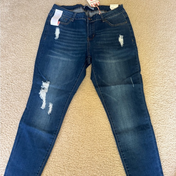 Wax Jean Denim - Wax Jean Blue Skinny Distressed Denim